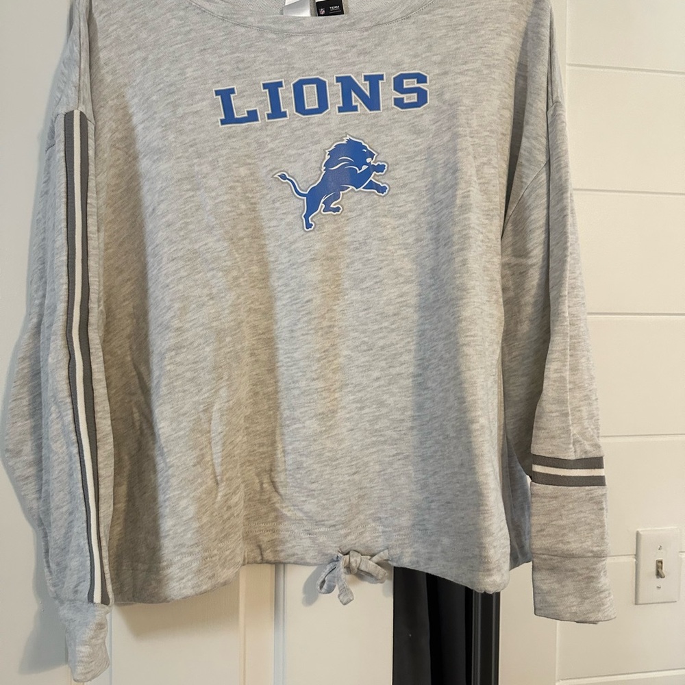 NFL Team Apparel Gray Sweatshirt with Blue Print
